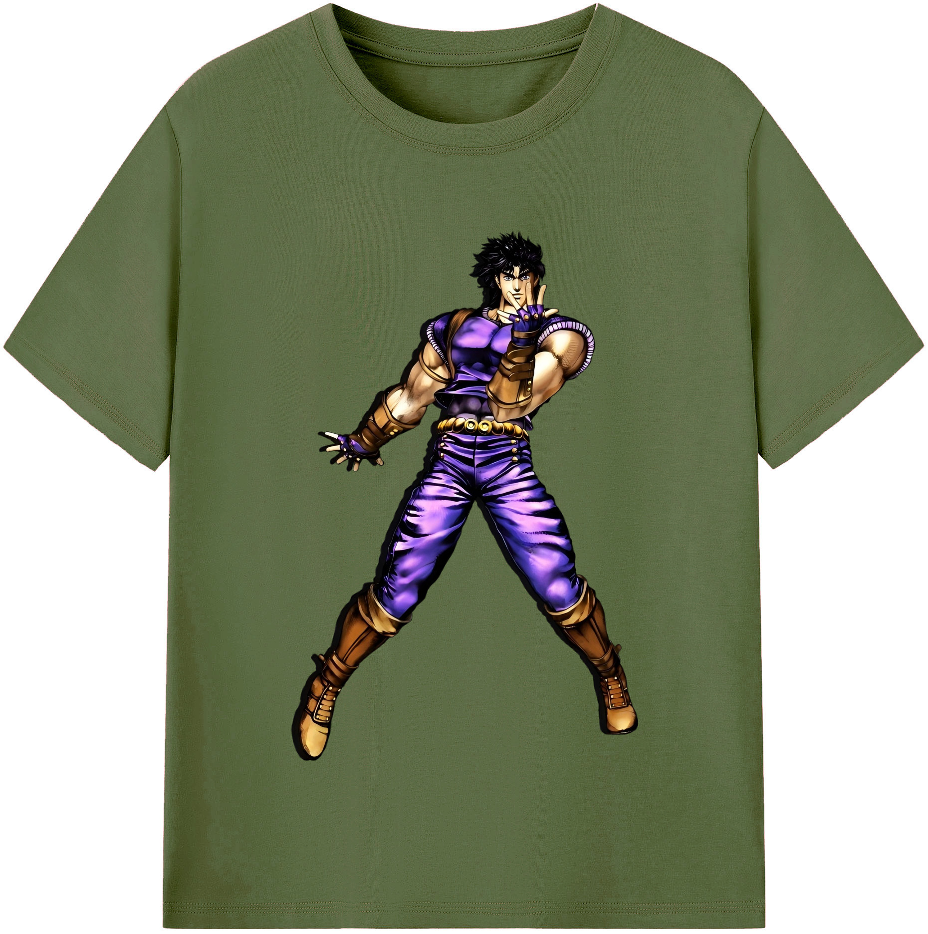 （画像用） ジョジョの奇妙な冒険 /ジョナサン?ジョースター JoJo's Bizarre Adventure Jonathan Joestar 綿100％半袖Tシャツ（フロントプリント）